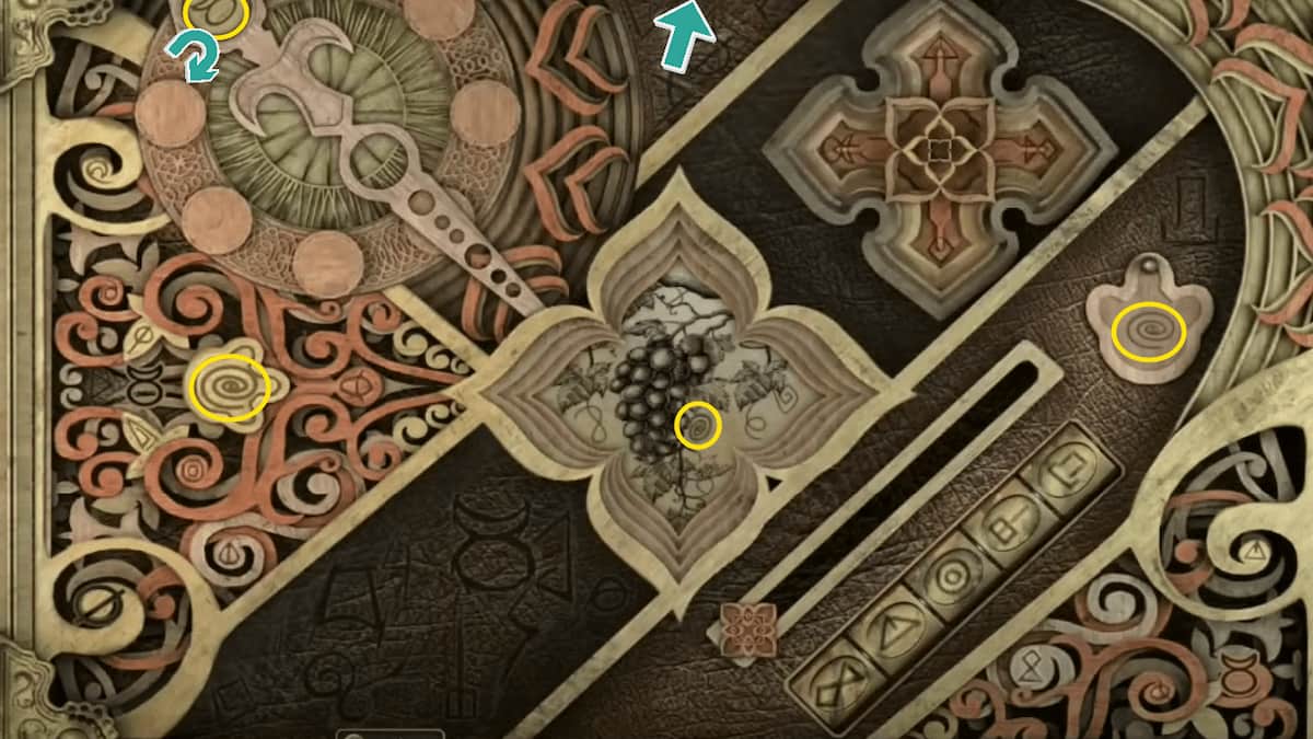 Display case in library spiral locations in Mystery Detective Adventure