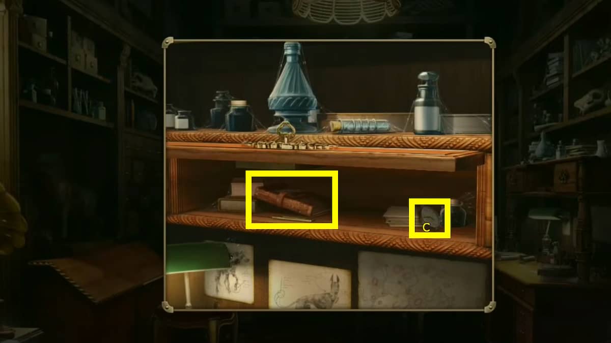 Opening desk drawer in secret office in Mystery Detective Adventure