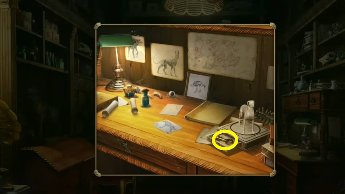 Key on secret office desk in Mystery Detective Adventure