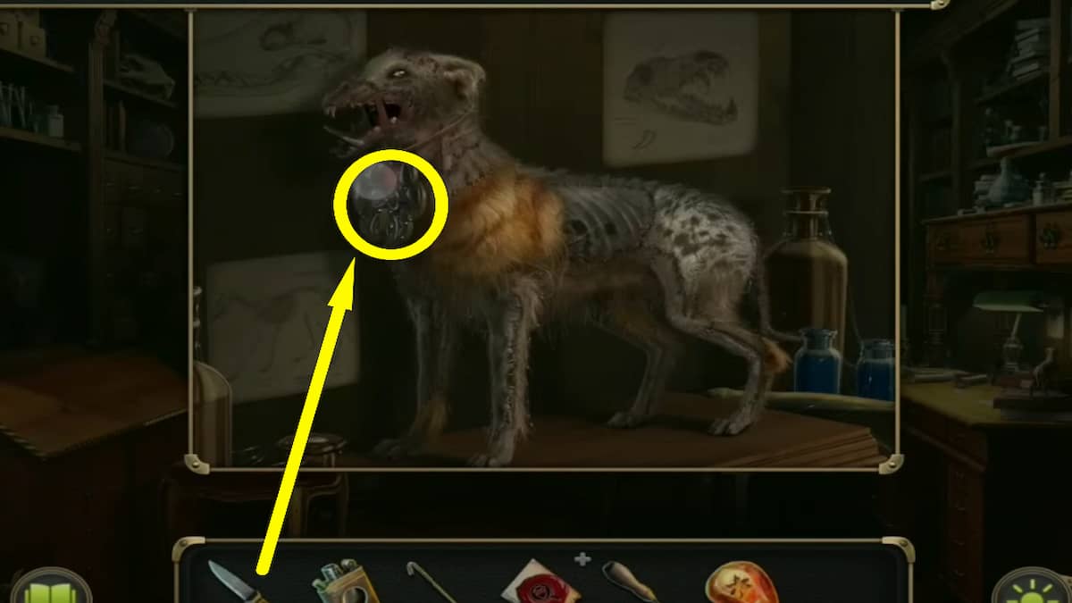 Stuffed dog pendant in Mystery Detective Adventure