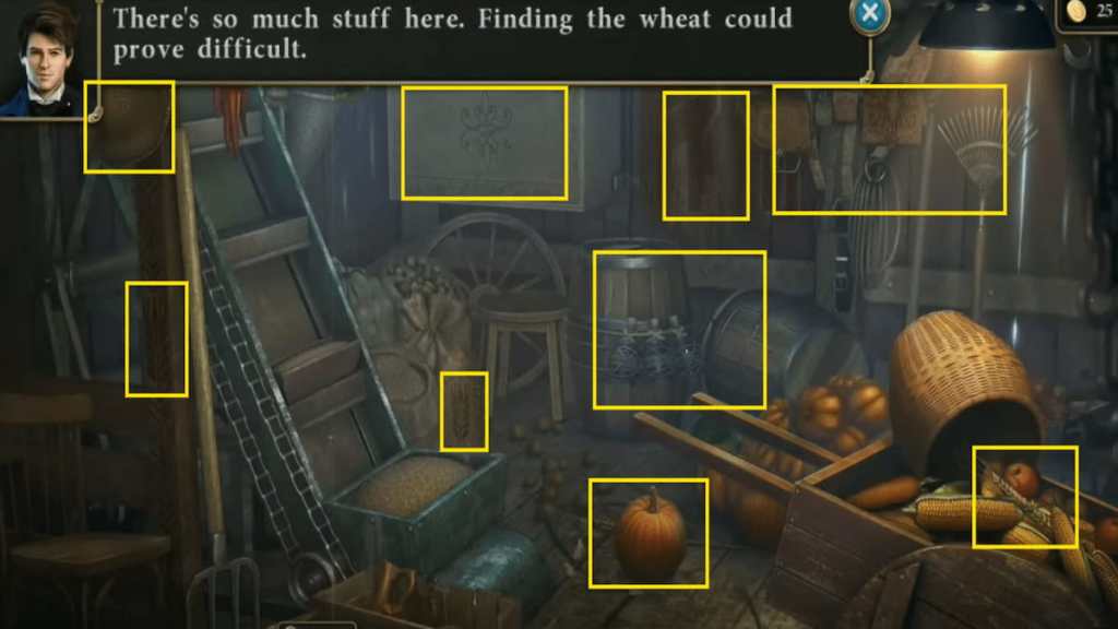 Barn wheat spikelet locations in Mystery Detective Adventure