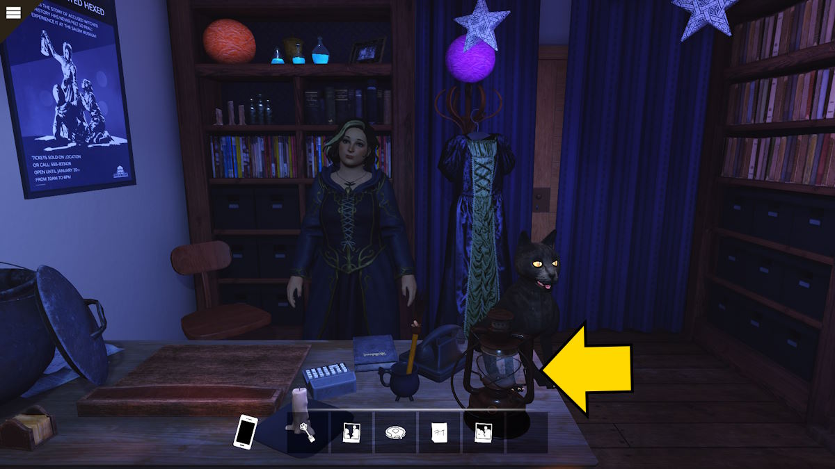 Getting the lantern in Nancy Drew: Midnight in Salem