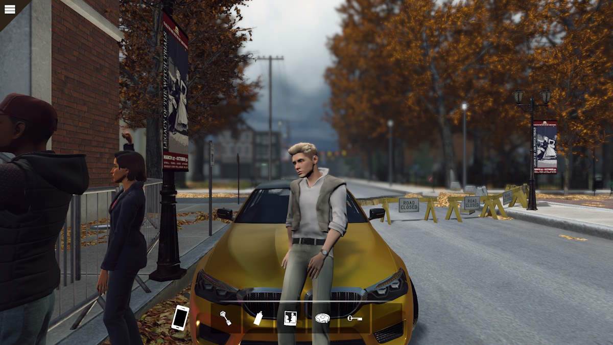 Jason by his car in Nancy Drew: Midnight in Salem