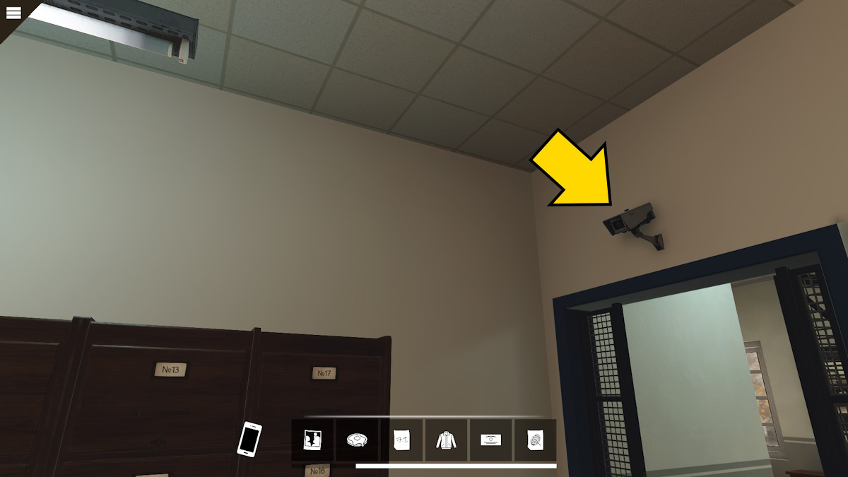Spotting the CCTV camera in the courthouse in Nancy Drew: Midnight in Salem