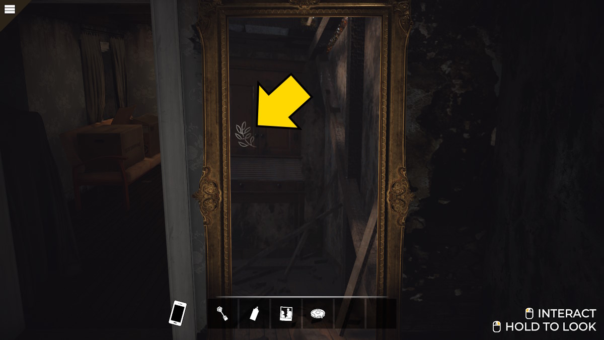 Seeing the laurel in the mirror in Nancy Drew: Midnight in Salem