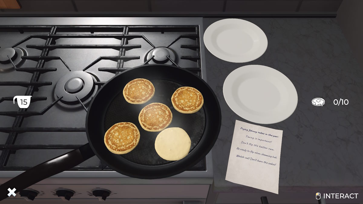 Completing part one Cooking the johhny cakes in Nancy Drew: Midnight in Salem