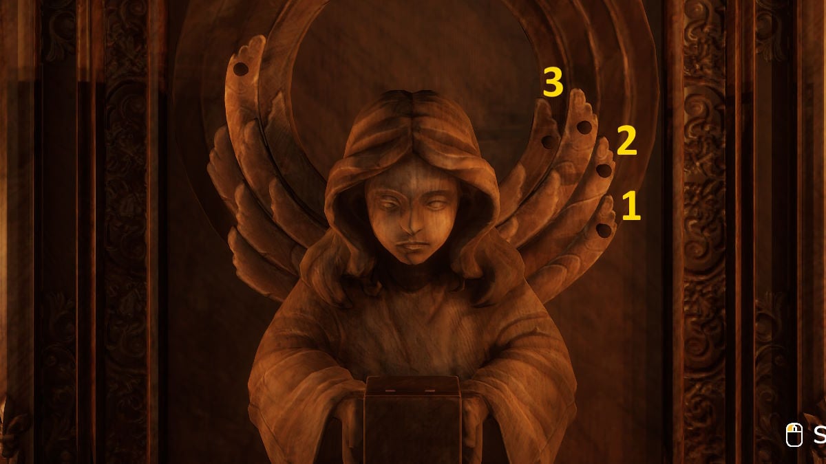 Moving the angel's feathers in Nancy Drew: Midnight in Salem