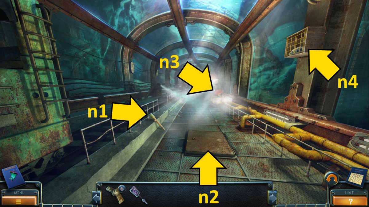 Exploring the underwater tunnel in the New York Mysteries 3: The Lantern of Souls Bonus Chapter