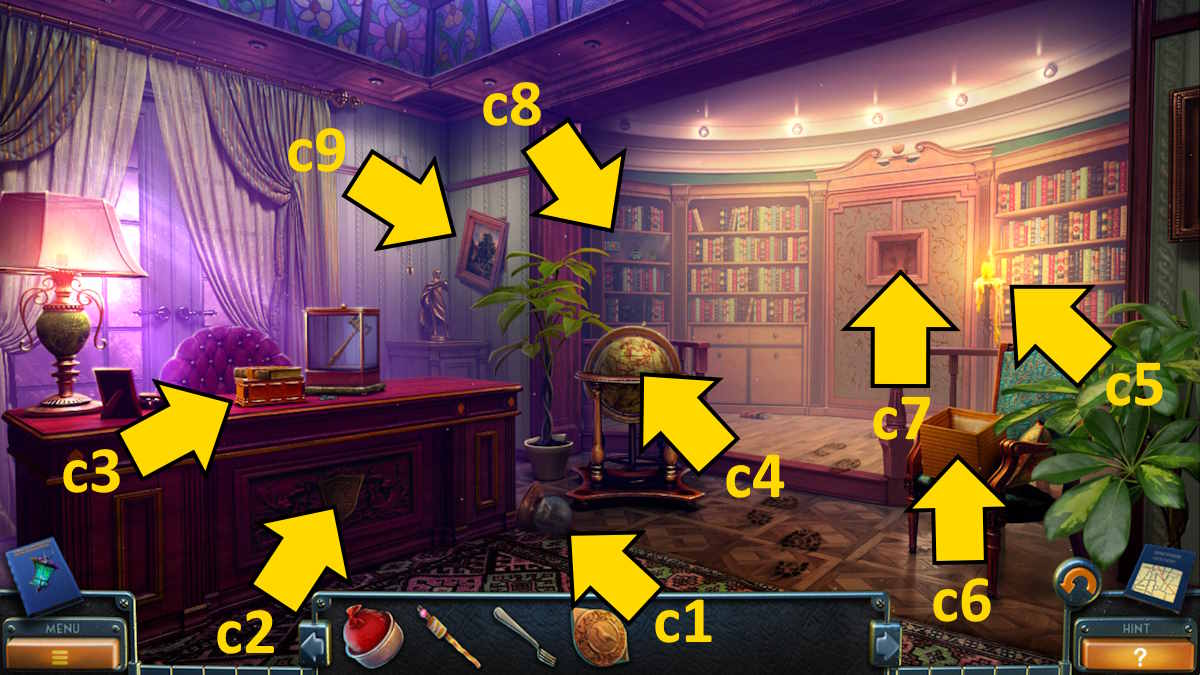 Exploring the study in the mansion in New York Mysteries 3: The Lantern of Souls