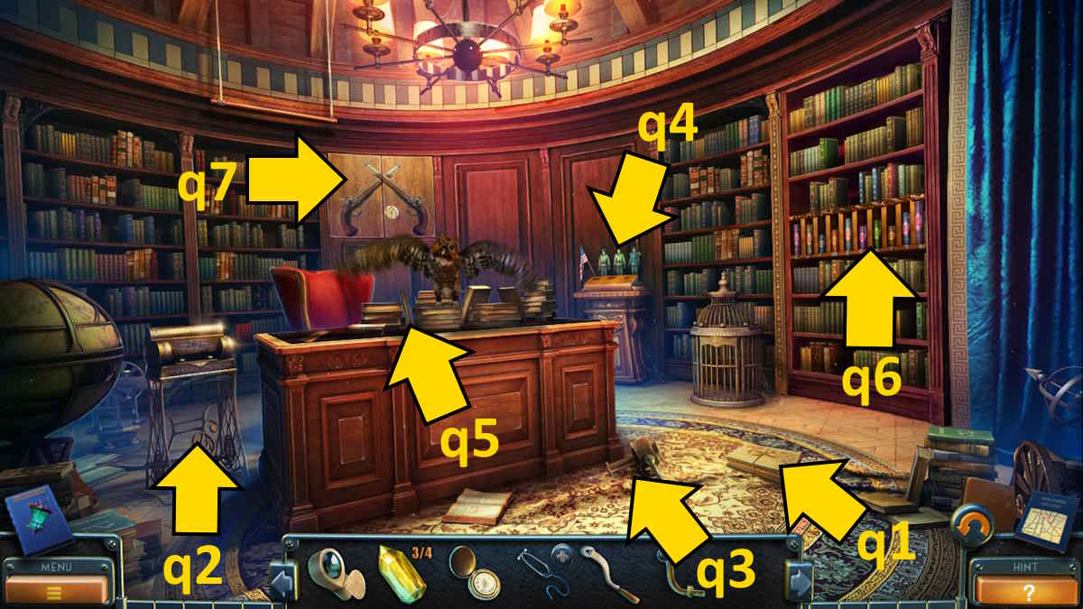 Exploring bishop's office, the study, at HQ in New York Mysteries 3: The Lantern of Souls