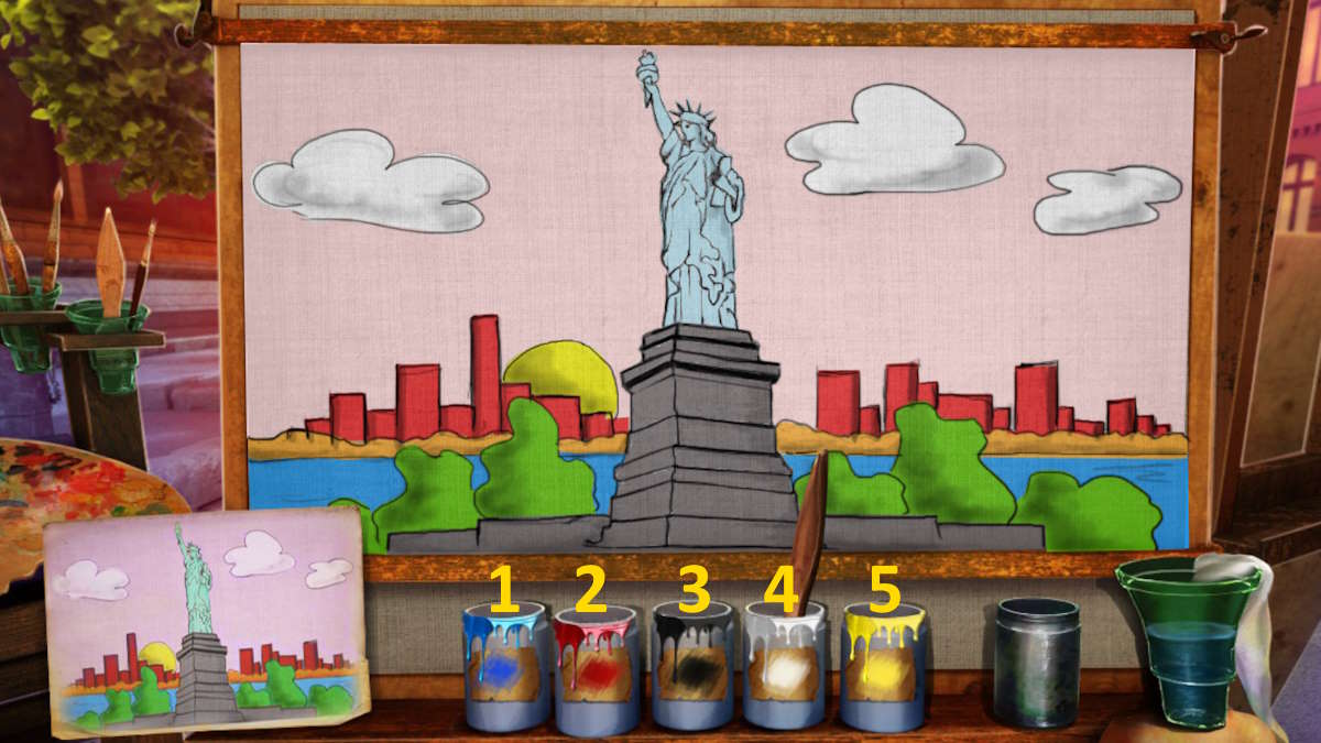 The completed painting in New York Mysteries 3: The Lantern of Souls