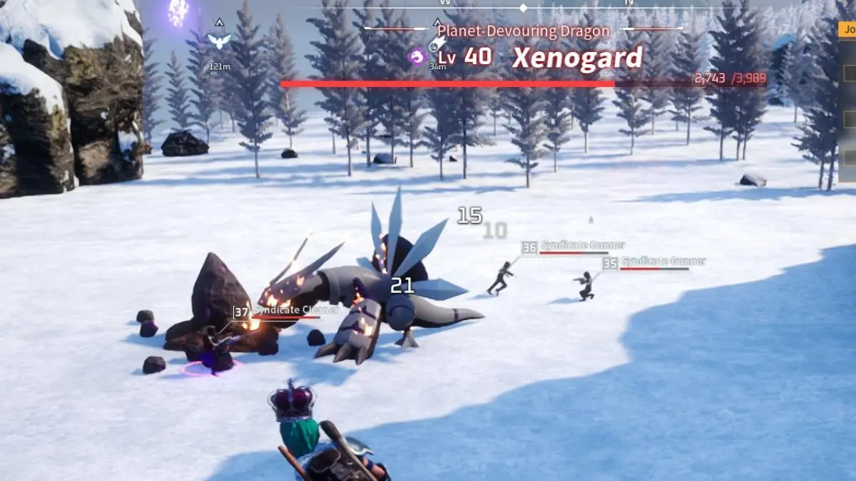 Xenogard alpha battle during the Meteor event in Palworld
