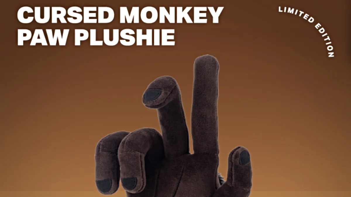 Cursed Monkey Paw plush for Phasmophobia