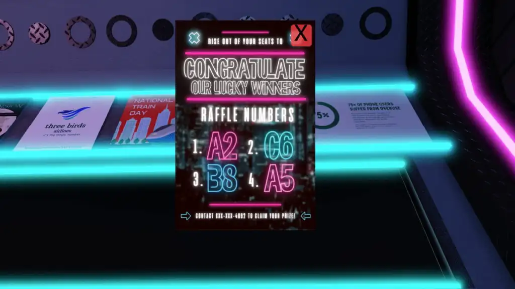 Roblox Terminal Escape Room Raffle poster code clue