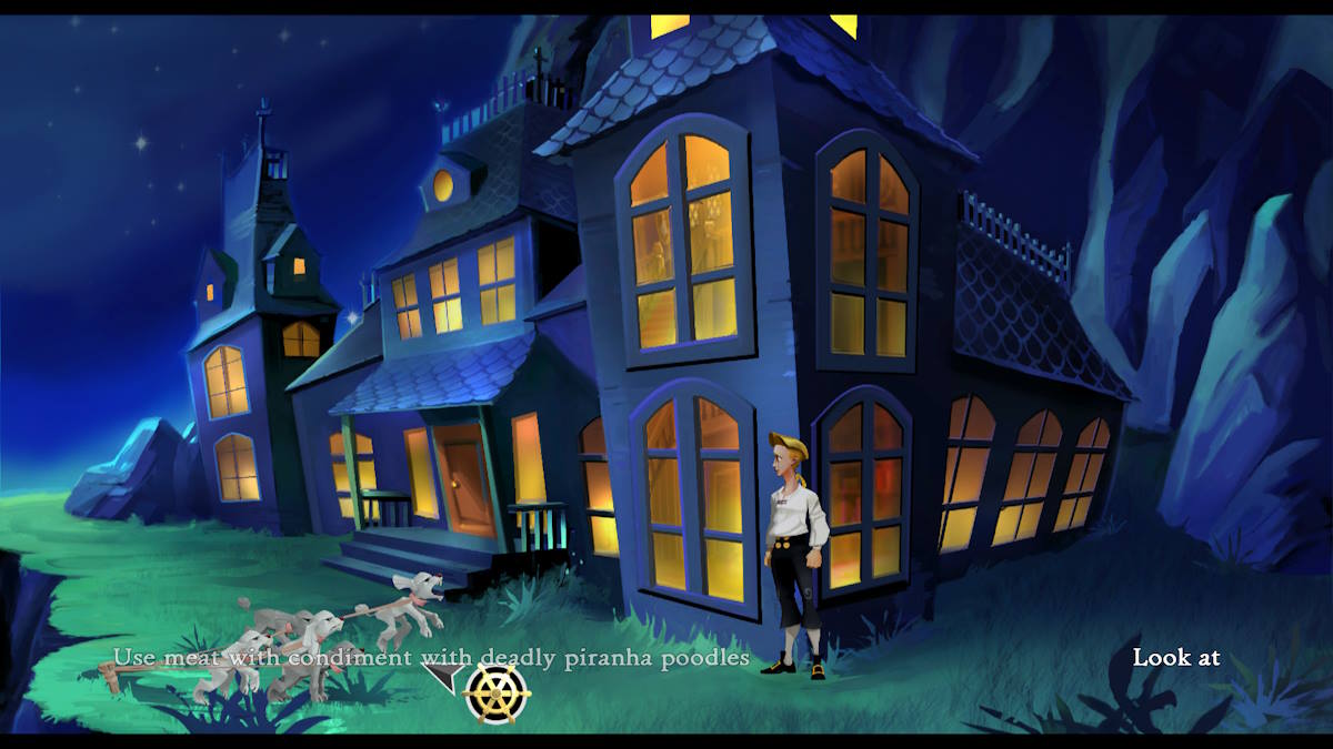 Defeating the poodles in The Secret of Monkey Island: Special Edition