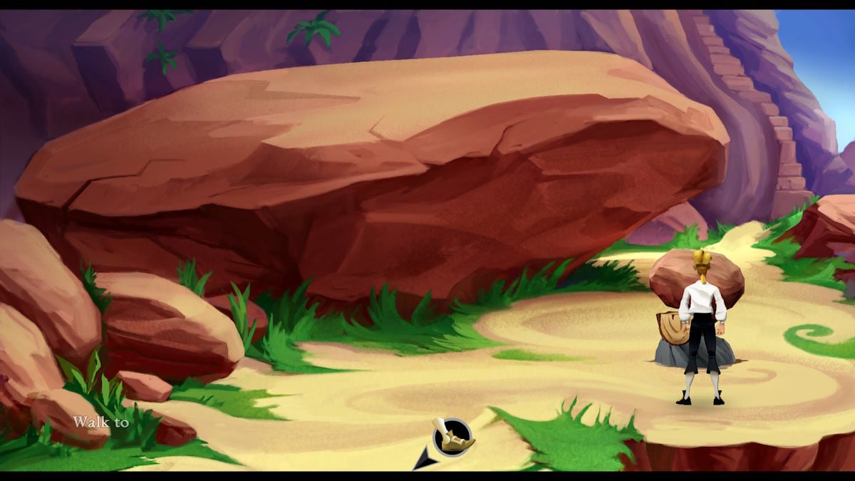 Lining up the rock art in The Secret of Monkey Island: Special Edition