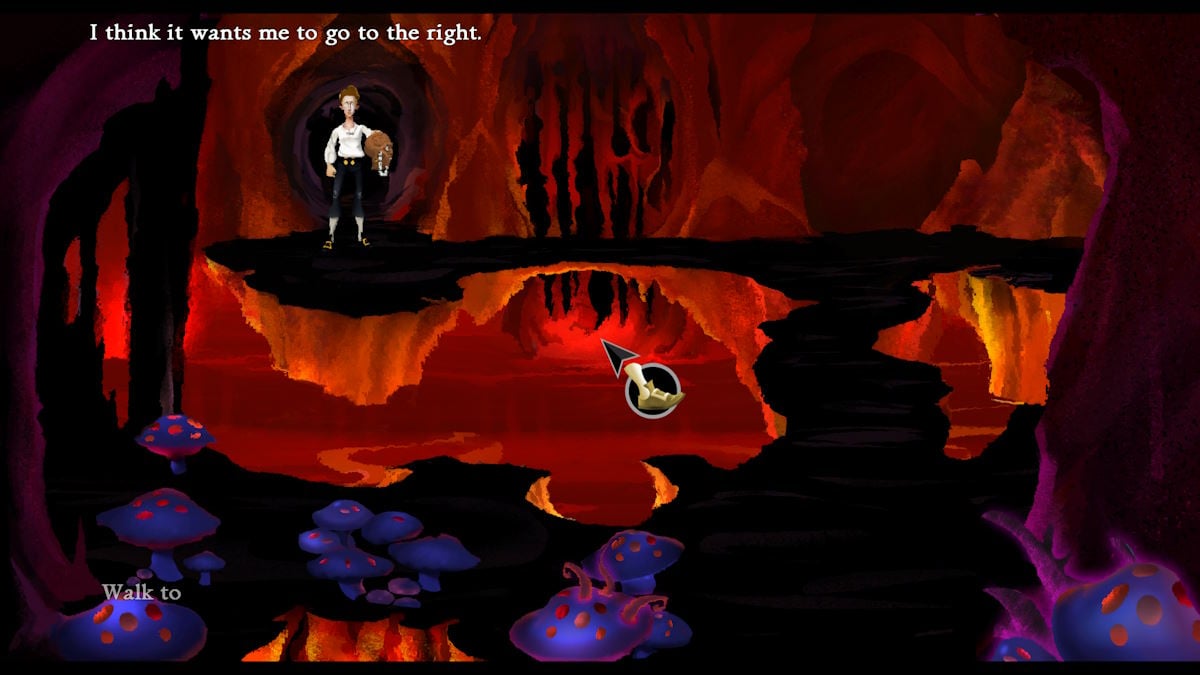 Using the navigator's head in the caves in The Secret of Monkey Island: Special Edition