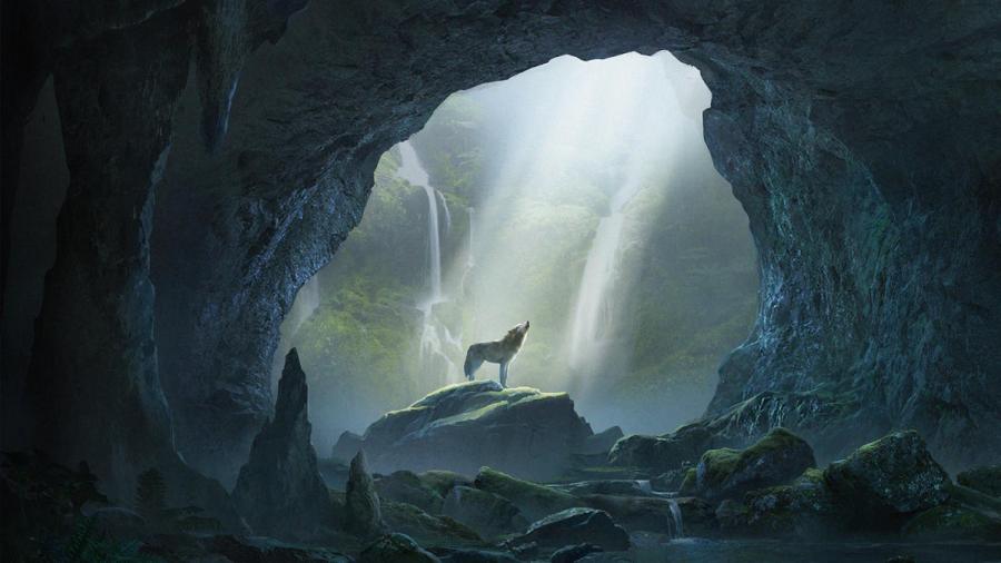 A wolf howling in Soulmask