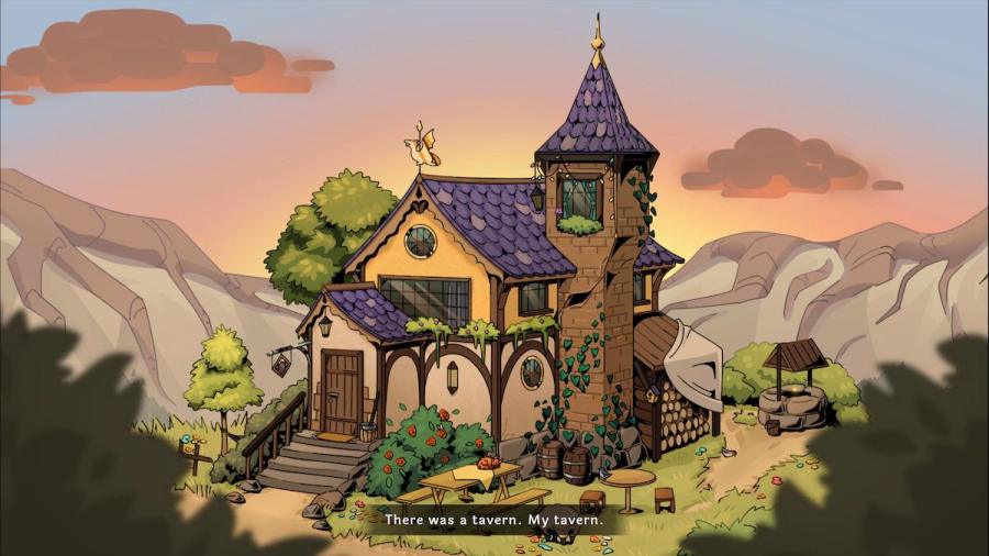 The outside of the tavern in Tavern Talk.