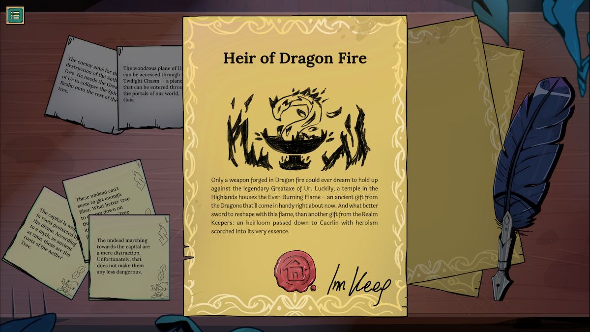 The dragon fire quest in Tavern Talk.