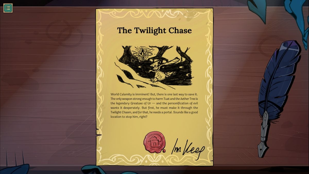 The twilight chase quest in Tavern Talk.