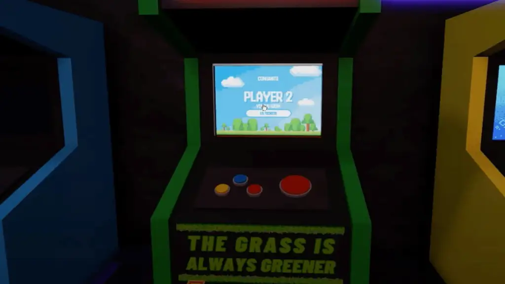 Terminal Escape Room green arcade machine