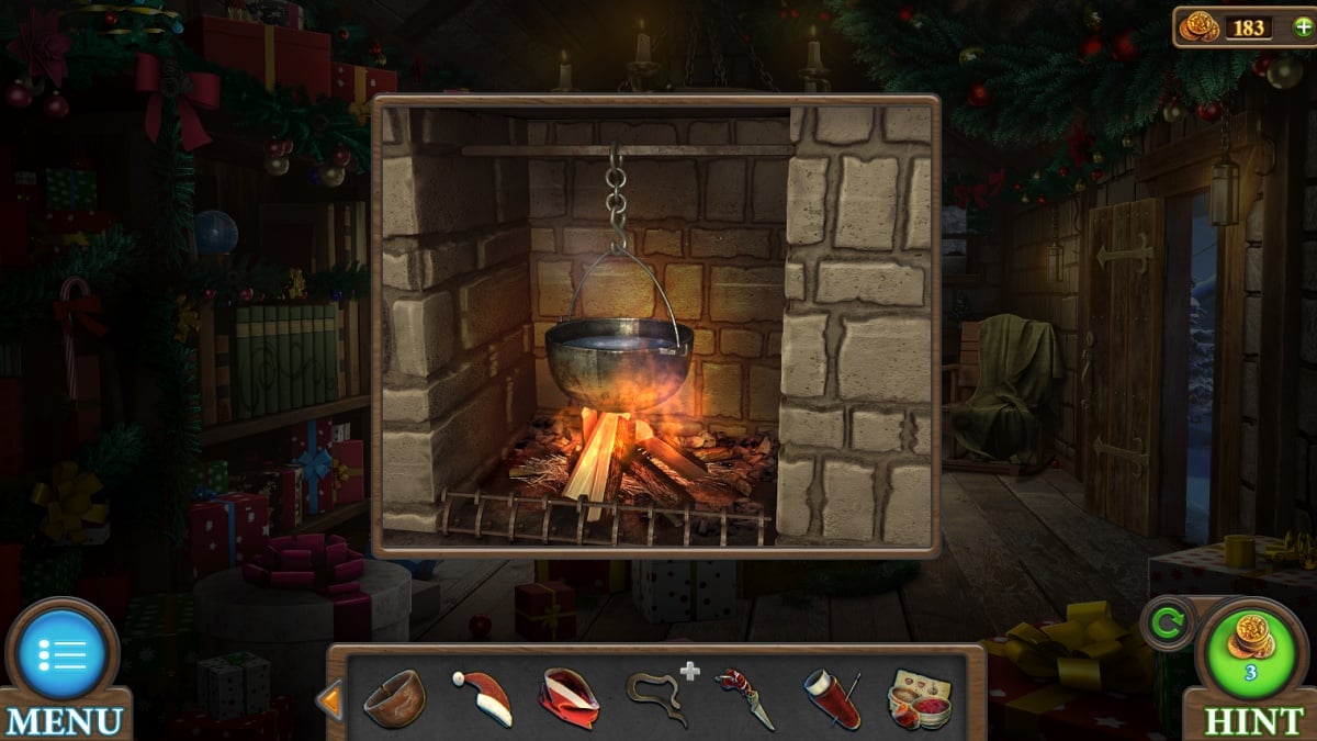 Fireplace in Tricky Doors fourteenth world, Santa's House