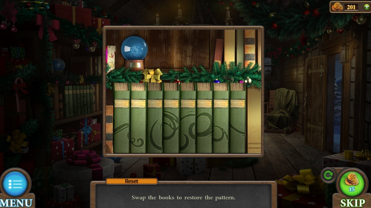 Book puzzle in Tricky Doors fourteenth world, Santa's House