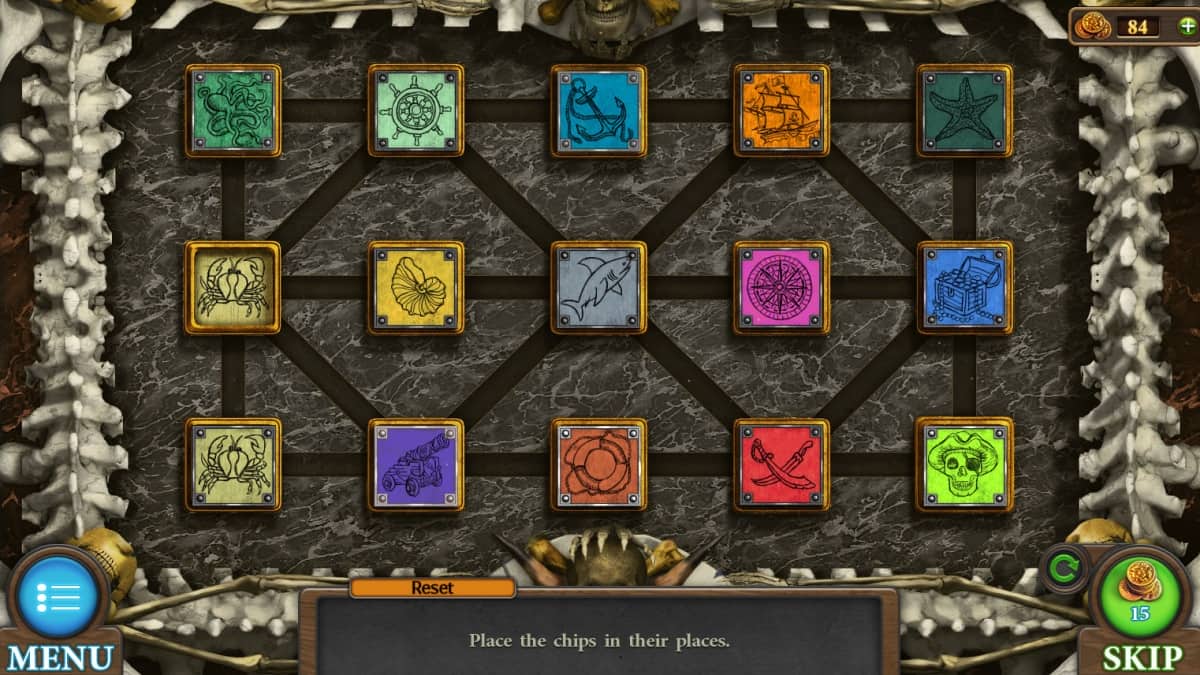 Treasure chest puzzle in Tricky Doors sixteenth world, Ship