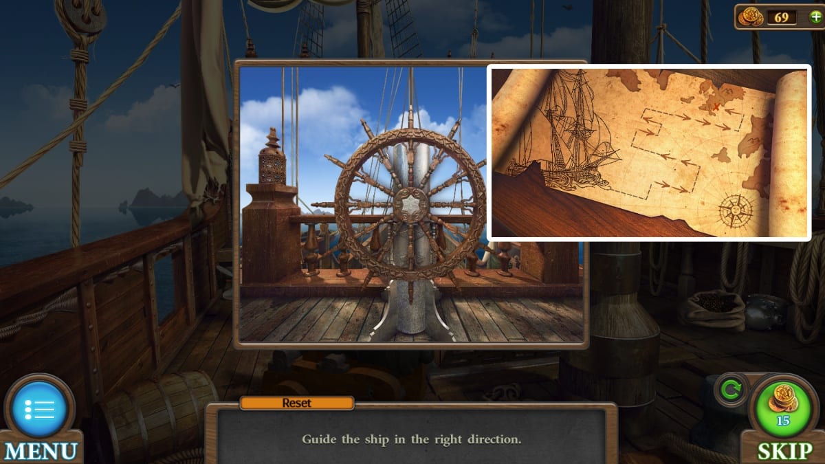 Ship wheel in Tricky Doors sixteenth world, Ship