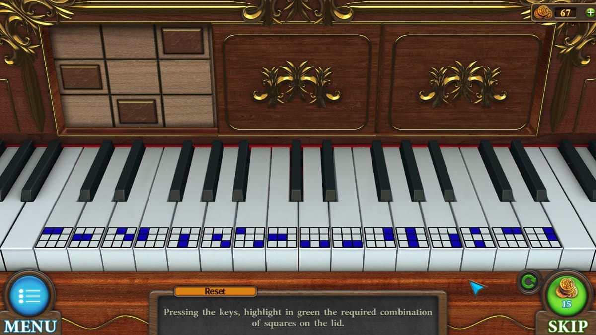 Piano puzzle in Tricky Doors eighth world, Theater