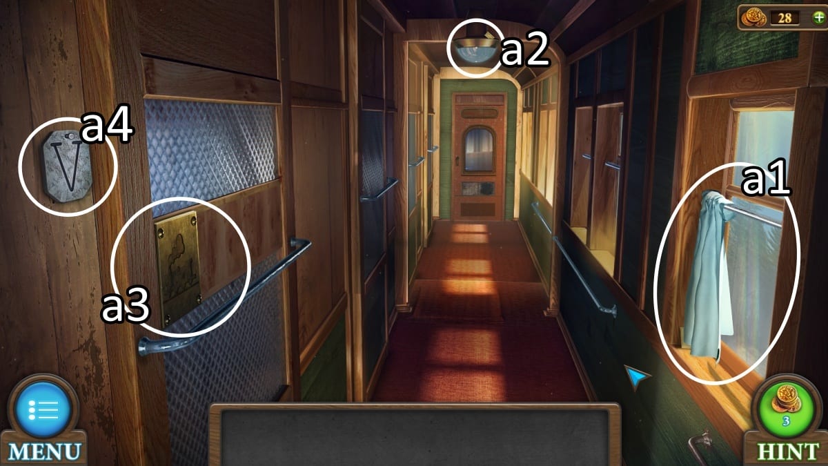 The first room with graphics in Tricky Doors tenth world, Train
