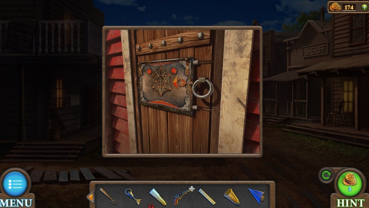 Stained glass puzzle in Tricky Doors fifteenth world, Wild West
