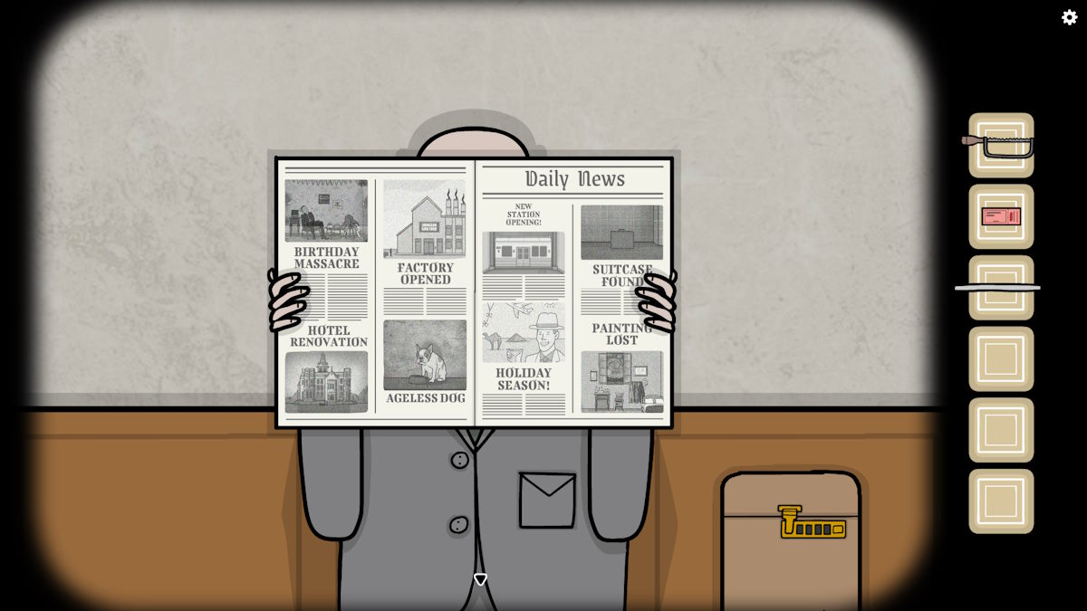 The completed newspaper puzzle in Underground Blossom