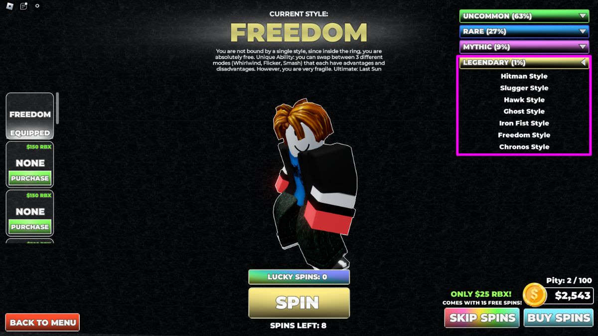 All fighting styles and moves list in Untitled Boxing Game - Pro Game ...
