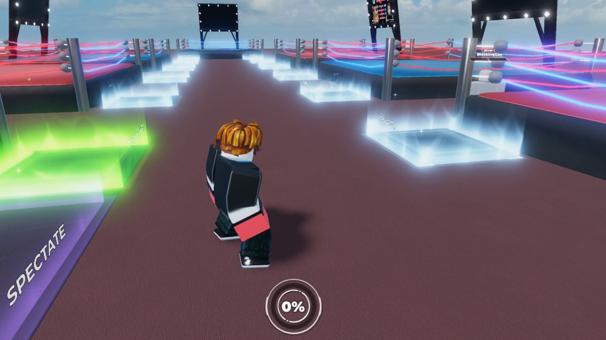 Player preparing for a match in Untitled Boxing Game Roblox