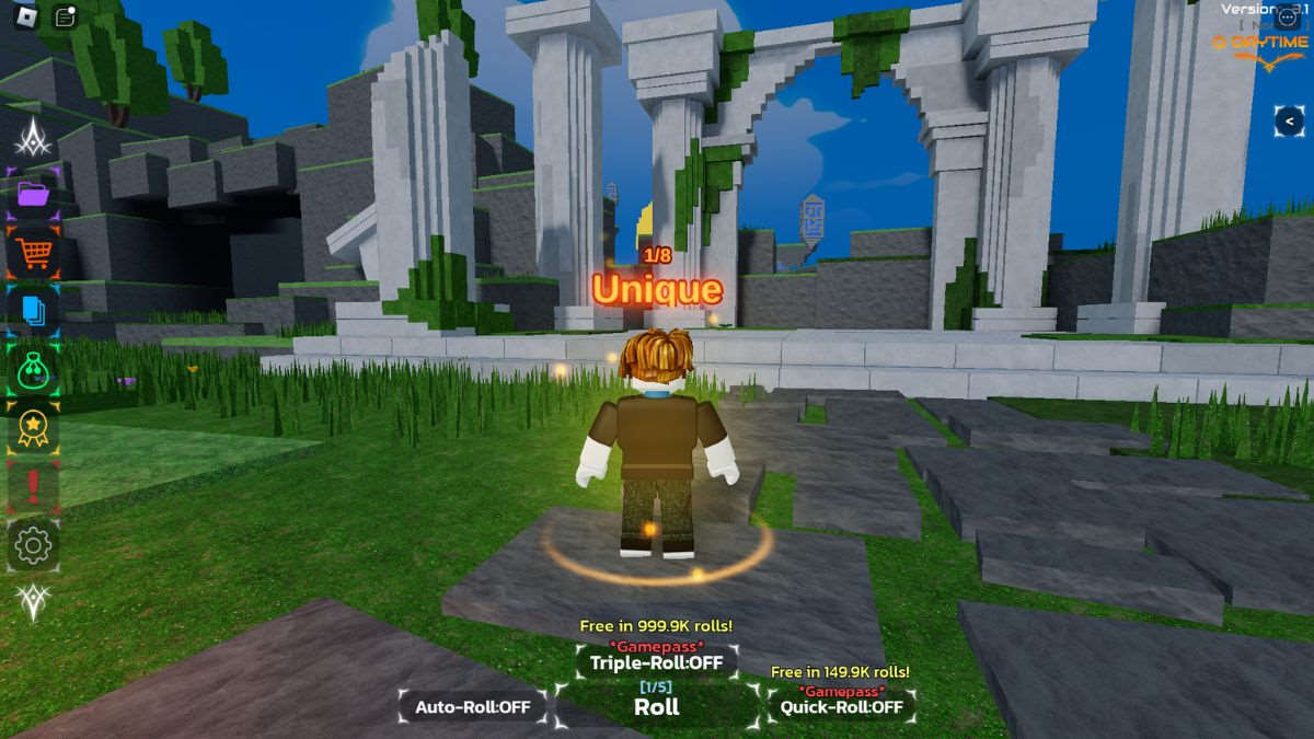 Player with unique title in Untitled RNG Roblox experience