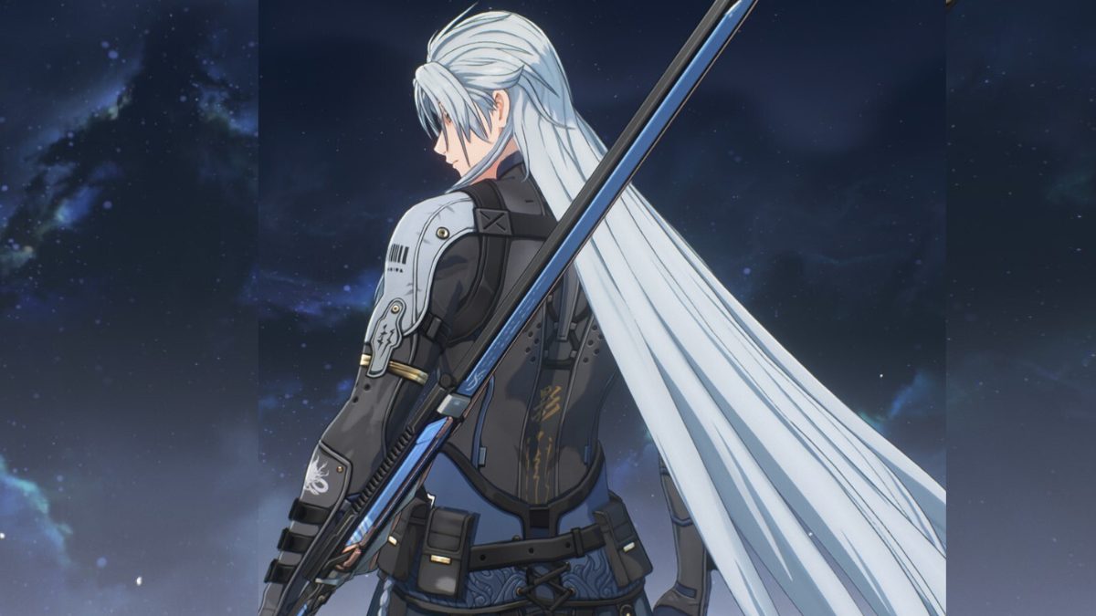 Calcharo holding the free Dauntless Evernight four-star weapon in Wuthering Waves