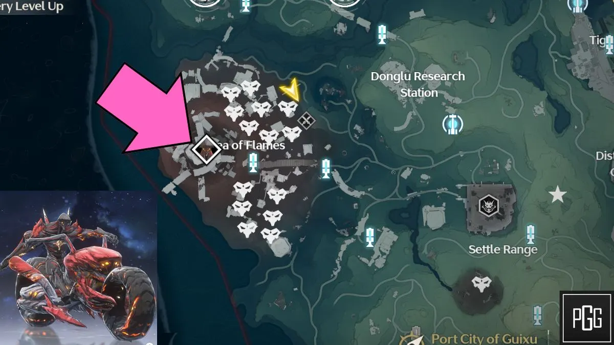 Inferno Rider Echo map location in Wuthering Waves