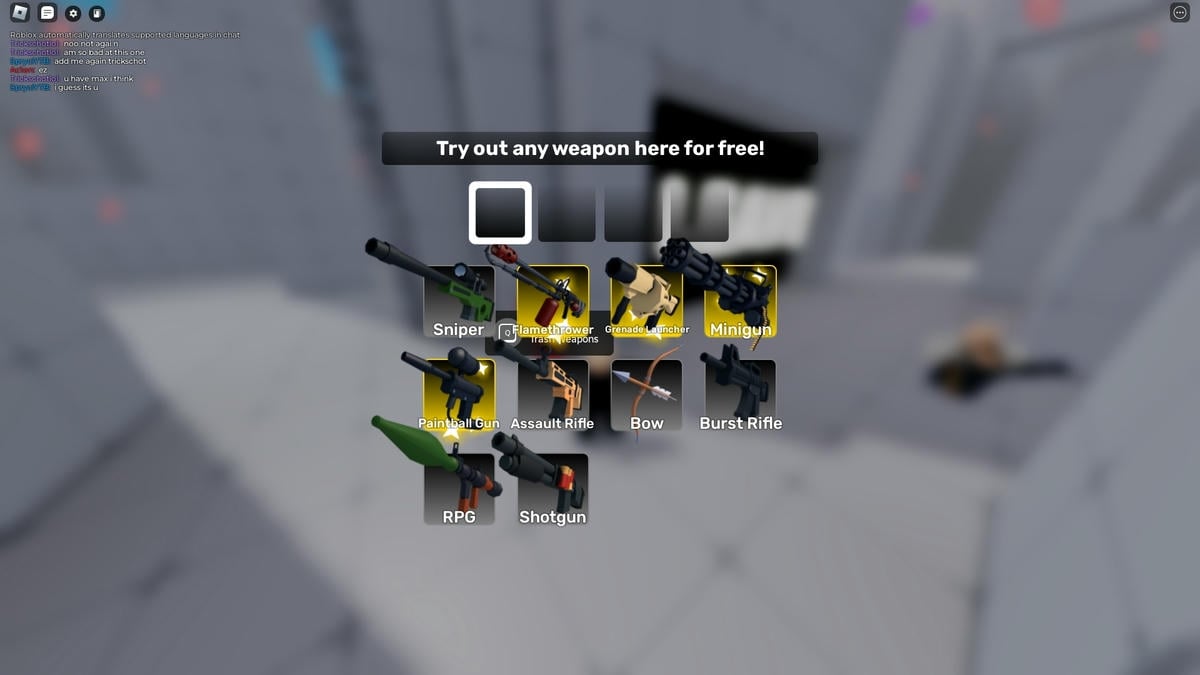 Showcase of all primary weapons in Roblox Rivals