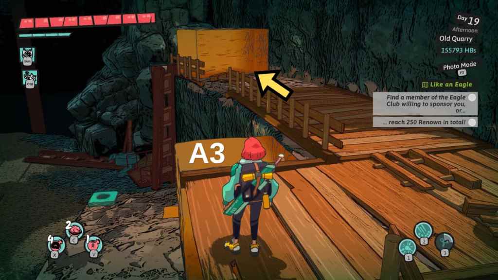 Getting to the top of the puzzle in Dungeons of Hinterberg's Old Quarry