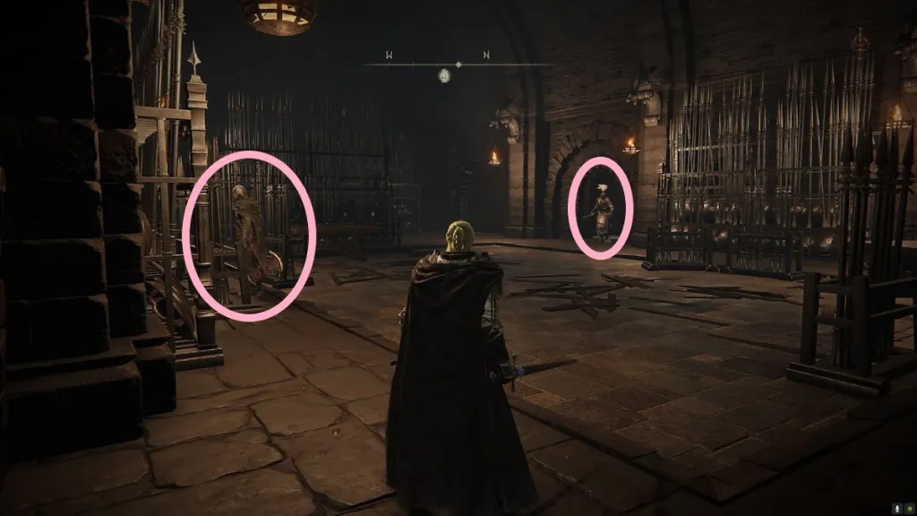 Highlighted enemies in the armory in Shadow of the Erdtree