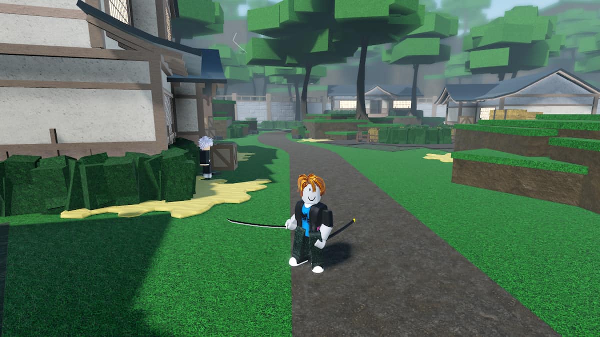 A player holding a Katana in Weak Legacy 2