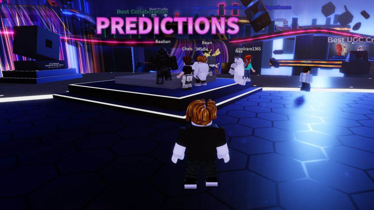Roblox character standing in front of the prediction area