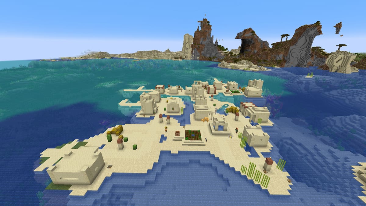 A Desert Village floating on a Coral Reef