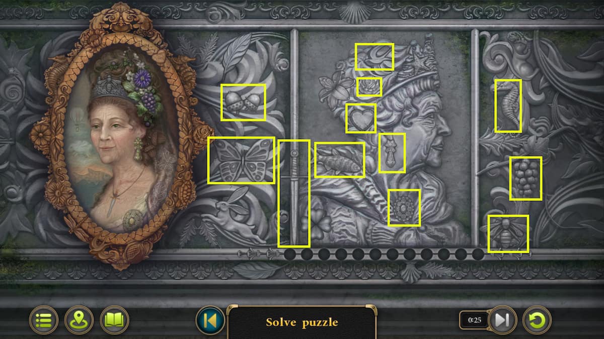 Puzzle in the Crypt in Case 2 of Mystery Detective Adevnture.