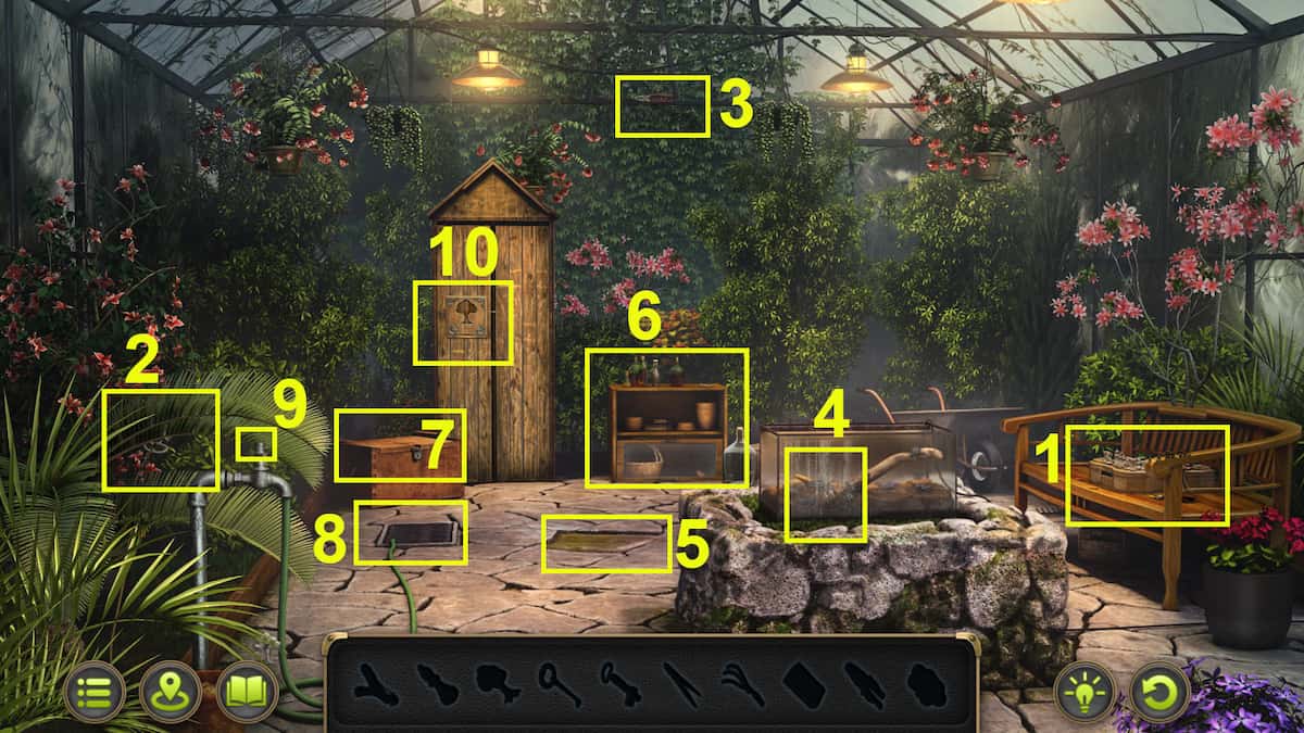 Greenhouse puzzle in Case 2 of Mystery Detective Adventure.