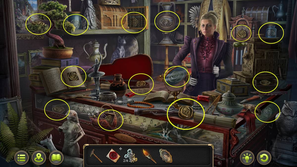 All golden rose locations in Mystery Detective Adventure
