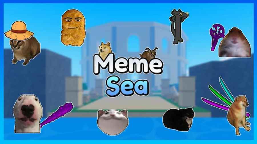 Multiple Meme Sea weapons in the frame
