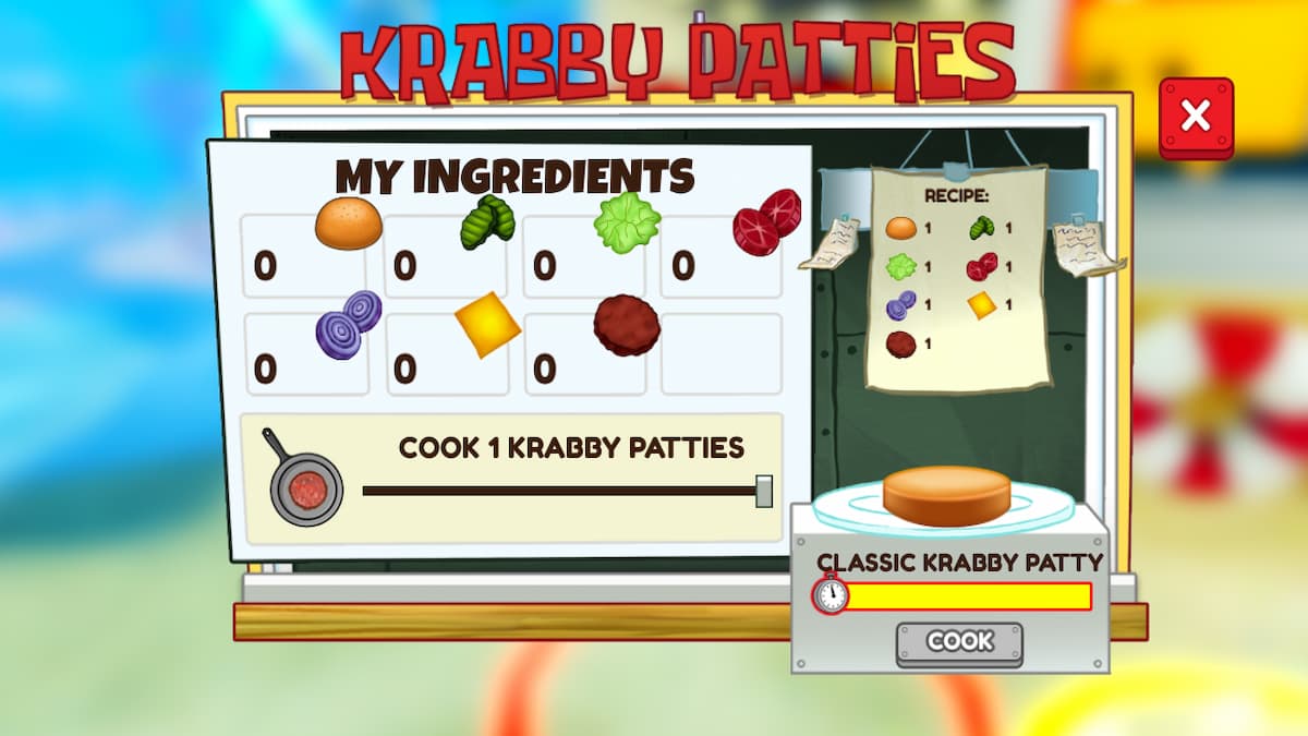 The Krabby Patty Recipe in SpongeBob Simulator